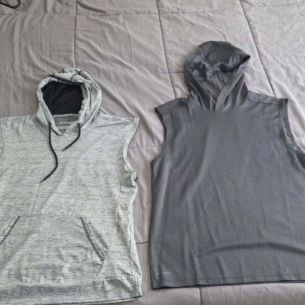 Layer 8 Charcoal Sleeveless Hoodie